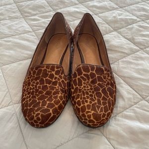 FOSSIL CALF HAIR GIRAFFE PRINT LOAFER
